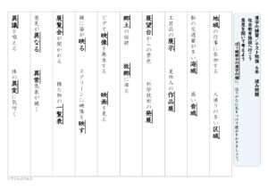 【東京書籍】６年漢字プリント　１学期③　